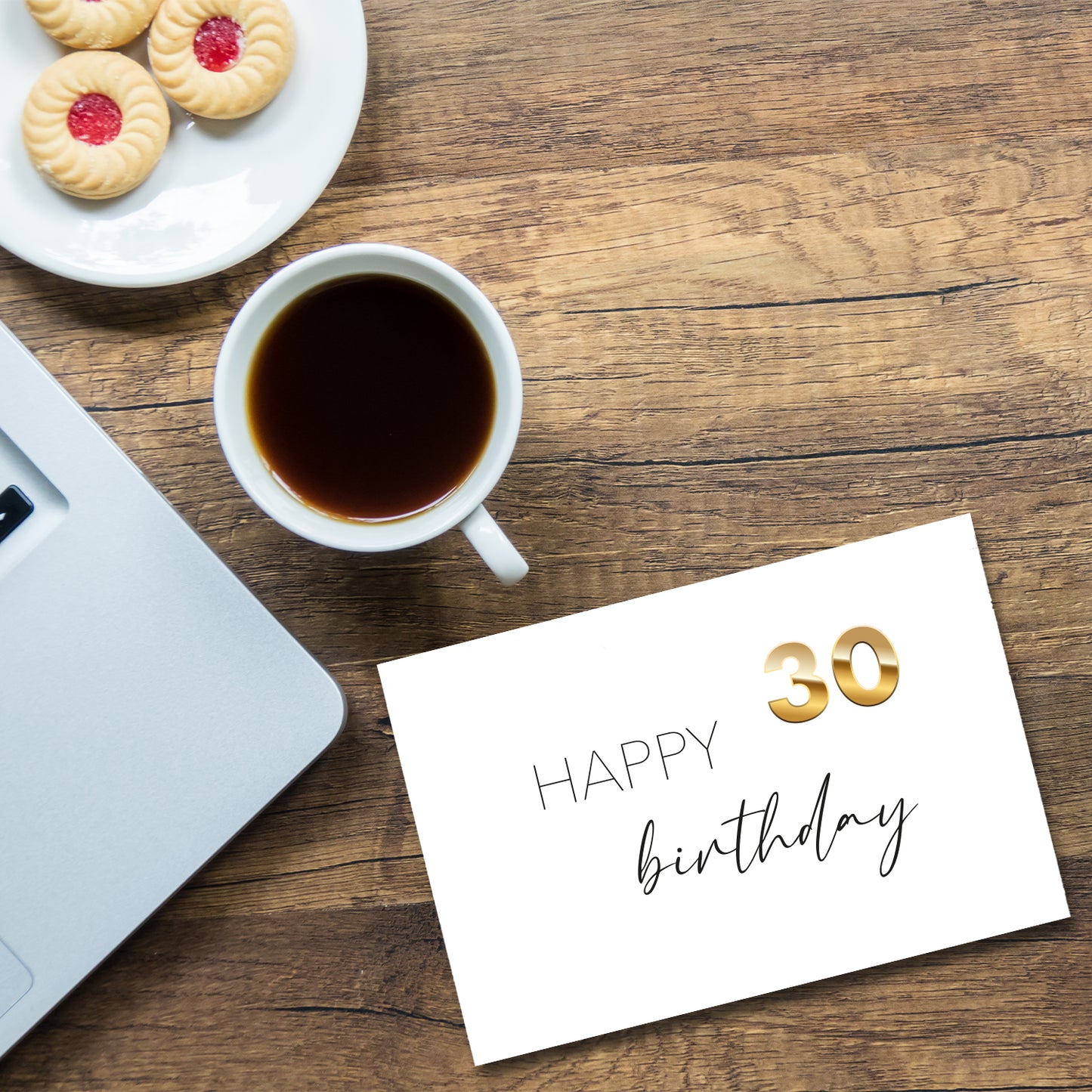 1 edle Geburtstagskarte zum 30. Geburtstag Klappkarte 10,5x14,8cm mit Umschlag