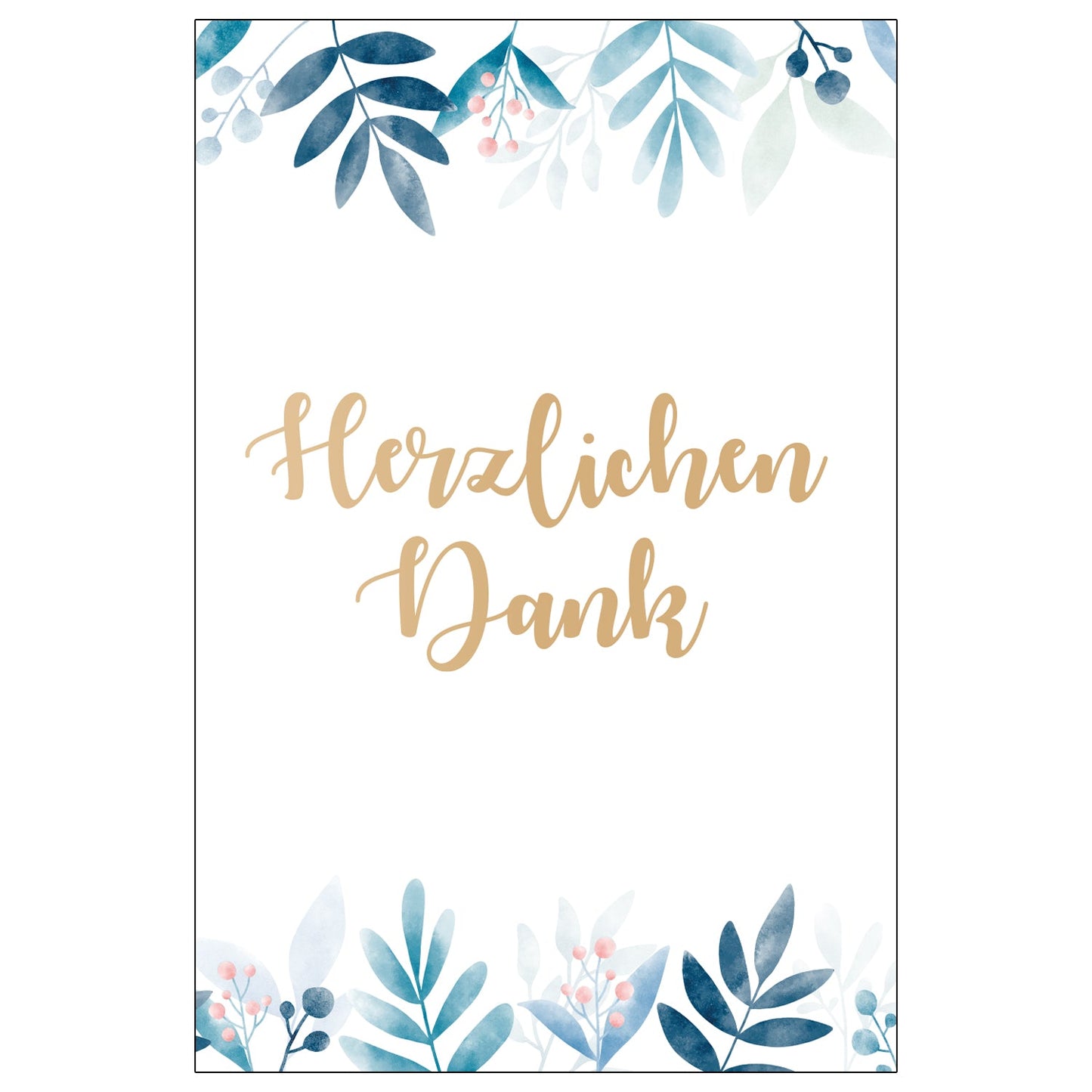 10 Stück Premium Dankeskarten (Klappkarten) mit Umschlägen, Danke Karten Geburt Merz Designkarten