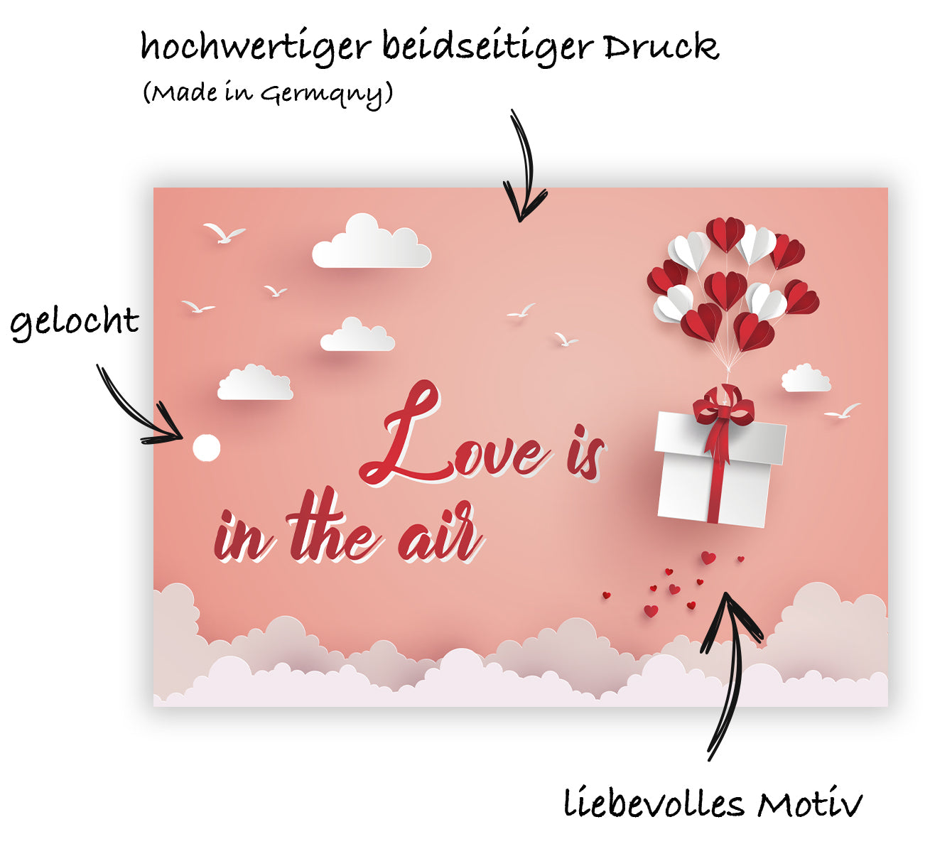 50 Ballonkarten Luftballonkarten Ballonflugkarten Weitflugkarten Hochzeit Karten Merz Designkarten
