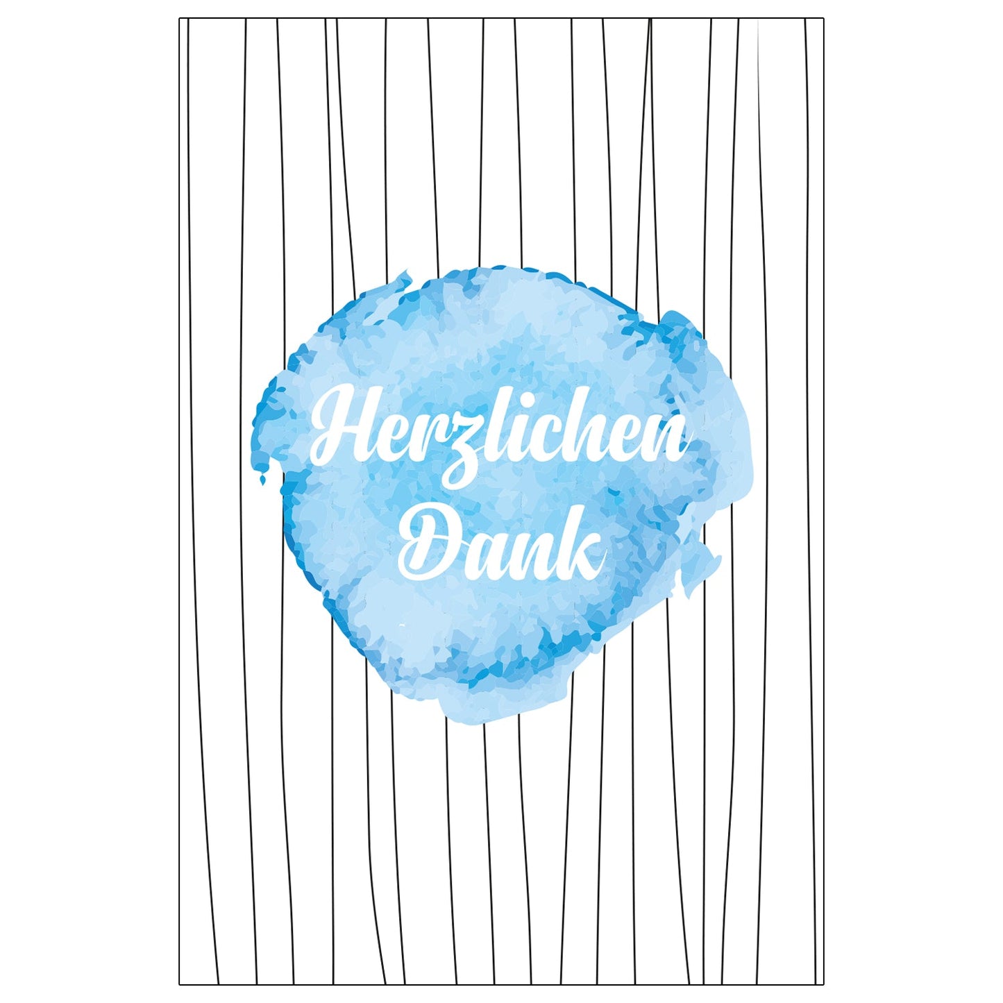 10 Stück Premium Dankeskarten (Klappkarten) mit Umschlägen, Danke Karten Geburt Merz Designkarten