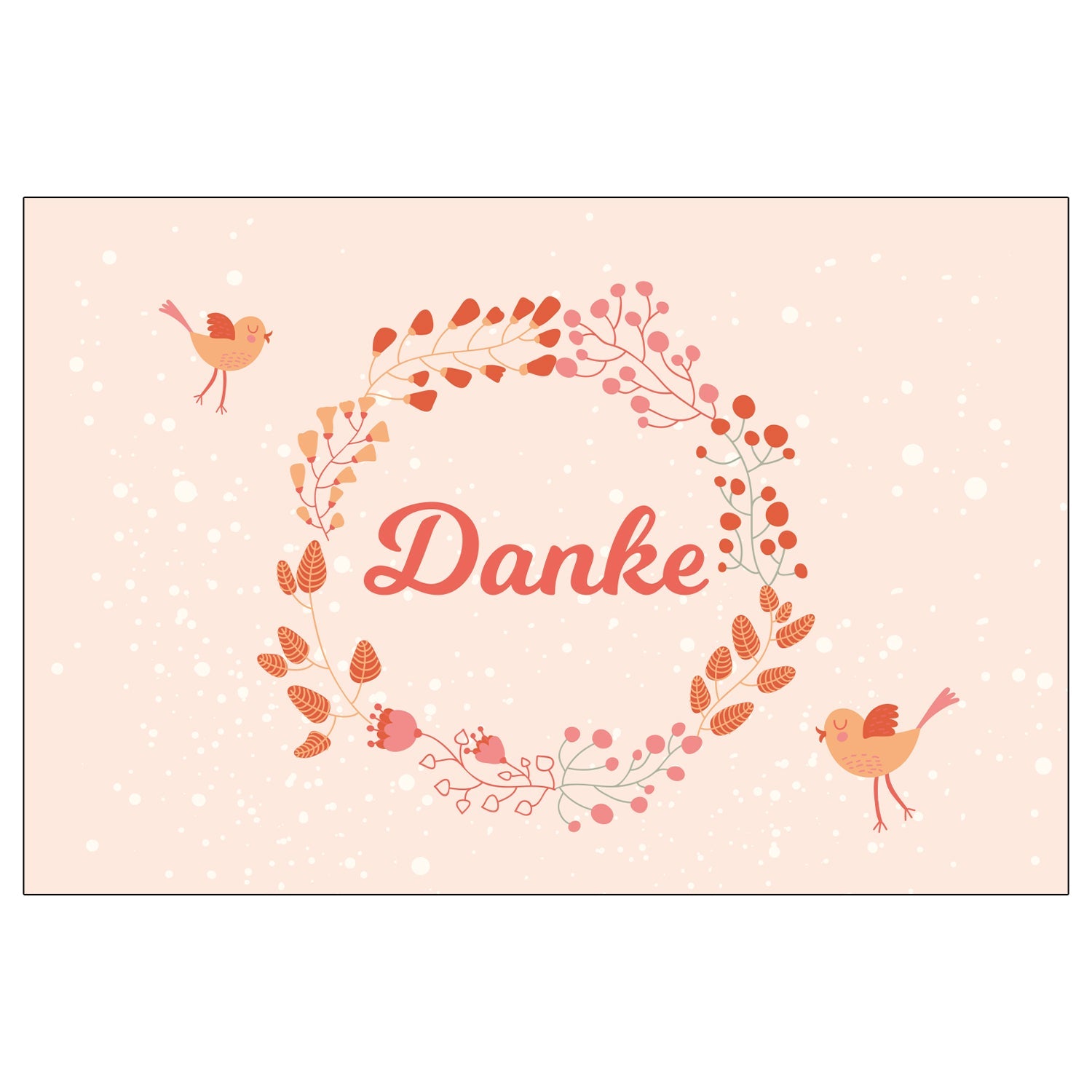 10 Stück Premium Dankeskarten (Klappkarten) mit Umschlägen, Danke Karten Geburt Merz Designkarten