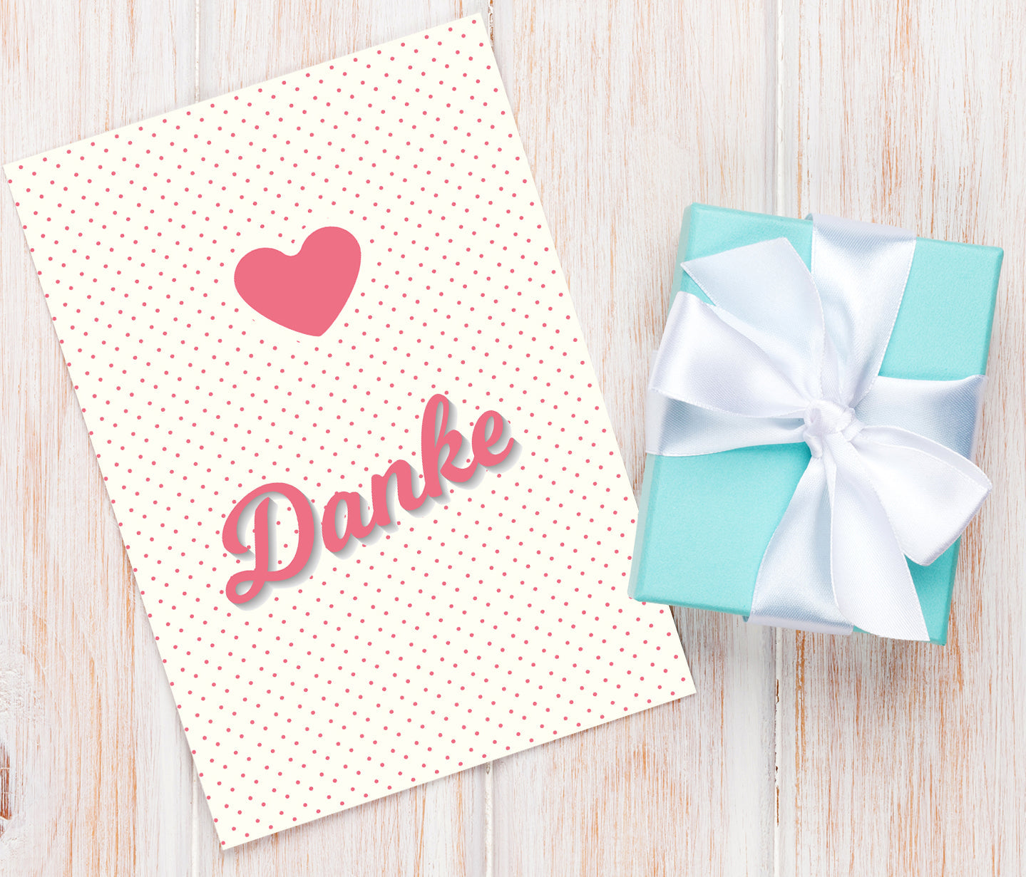 10 Stück Premium Dankeskarten (Klappkarten) mit Umschlägen, Danke Karten Geburt Merz Designkarten