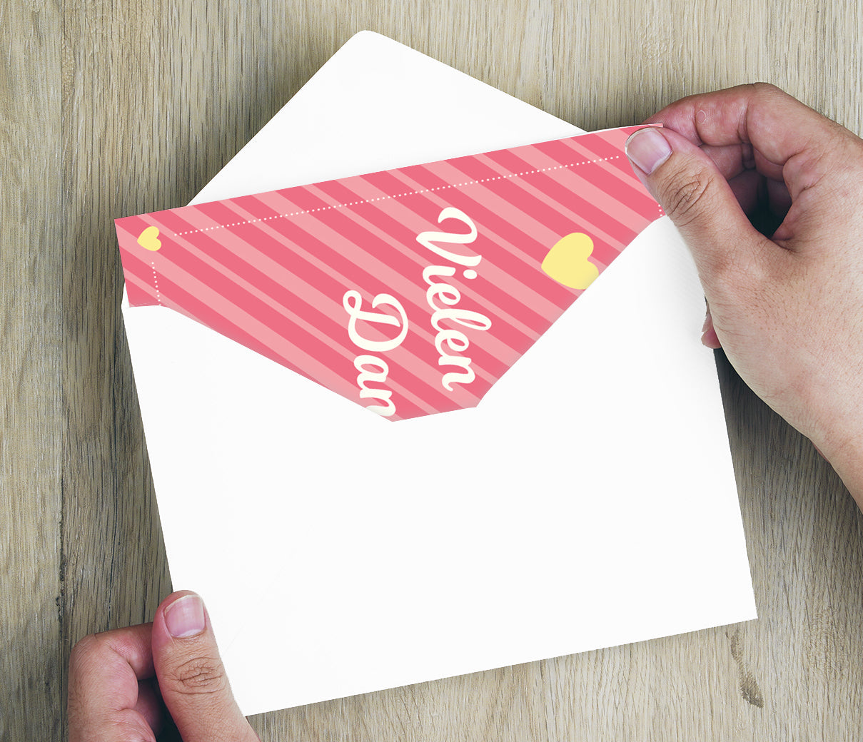 10 Stück Premium Dankeskarten (Klappkarten) mit Umschlägen, Danke Karten Geburt Merz Designkarten