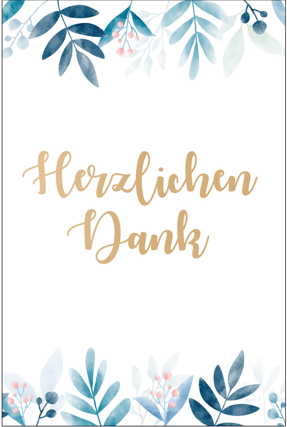 8 Stück Premium Dankeskarten (Klappkarten) mit Umschlägen, Danke Karten Geburt Merz Designkarten