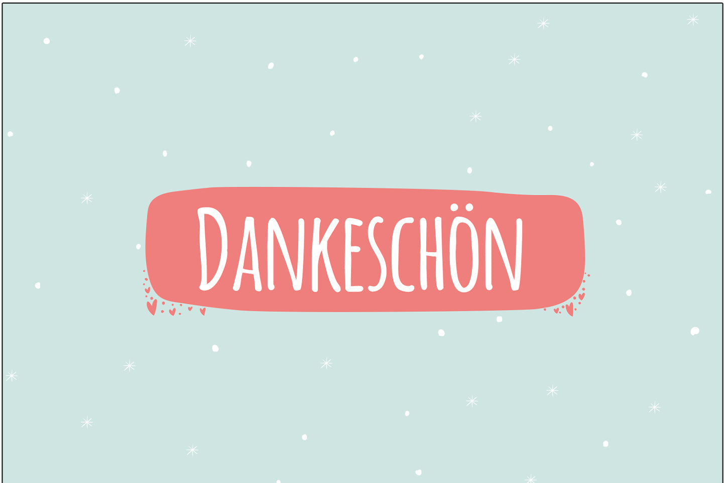 4Stück Premium Dankeskarten (Klappkarten) mit 4 Umschlägen, Danke Karten Geburt Merz Designkarten