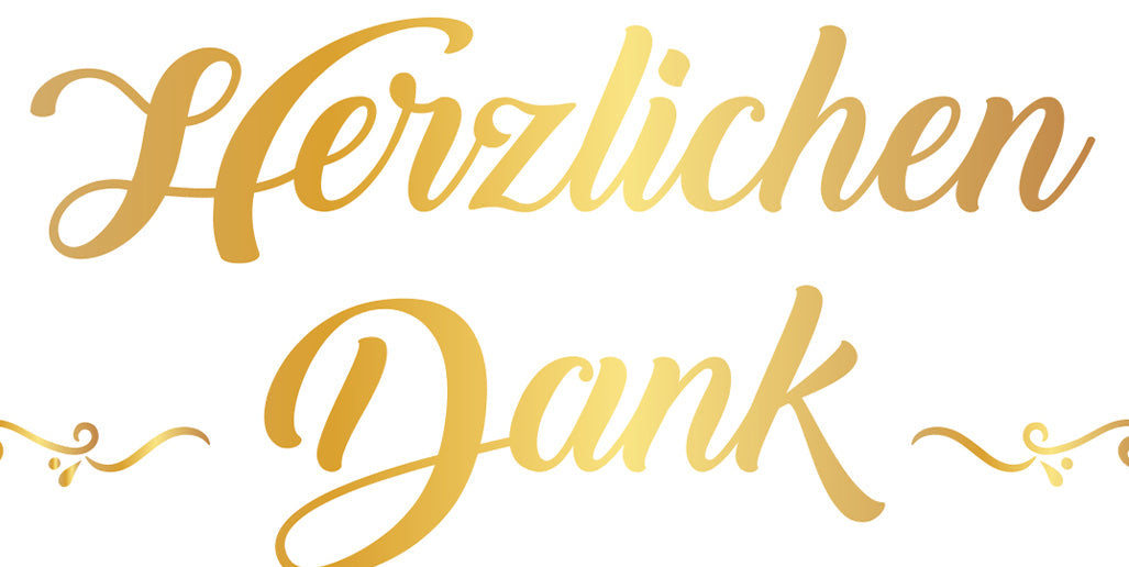 4 Premium Dankeskarten (Klappkarten) mit 4 Umschlägen, Danke Karten Grußkarte Merz Designkarten