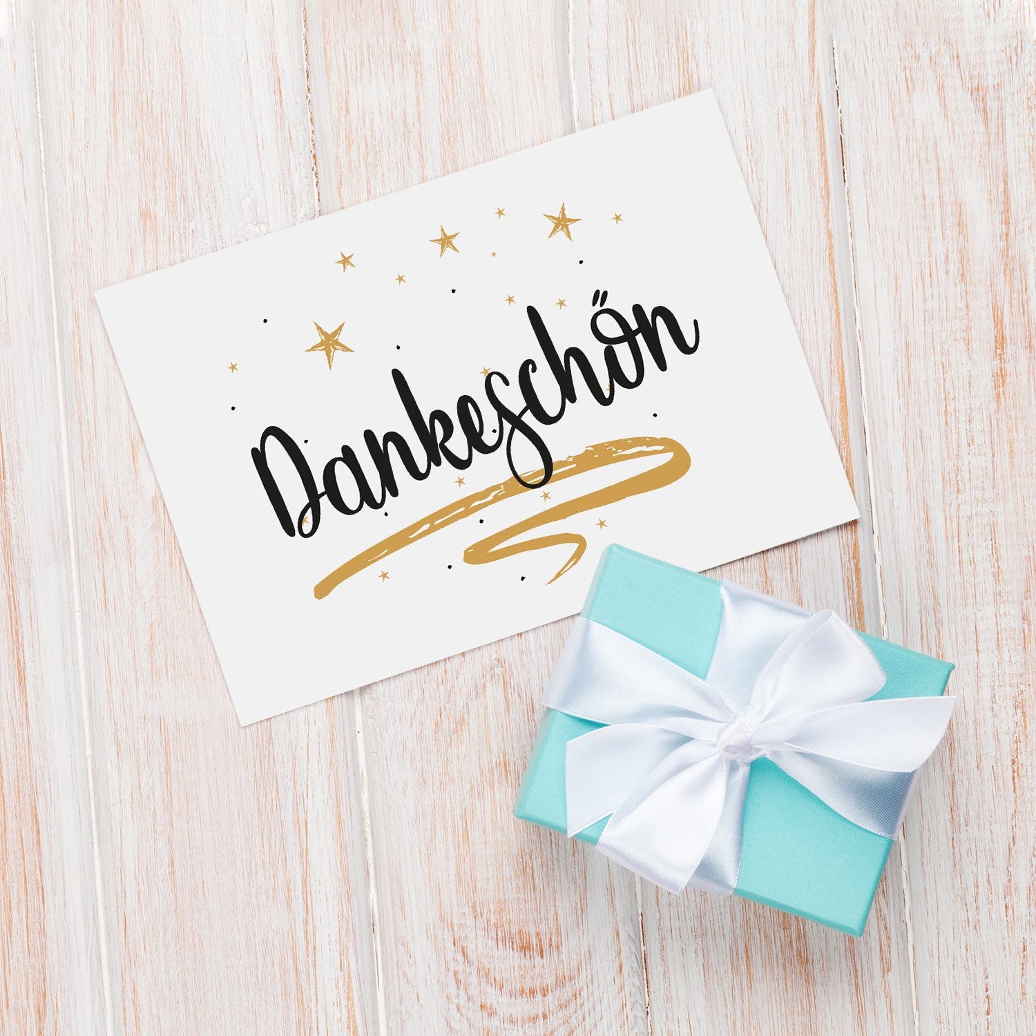 3 Premium Dankeskarten (Klappkarten) mit 3 Umschlägen, Danke Karten Grußkarte Merz Designkarten