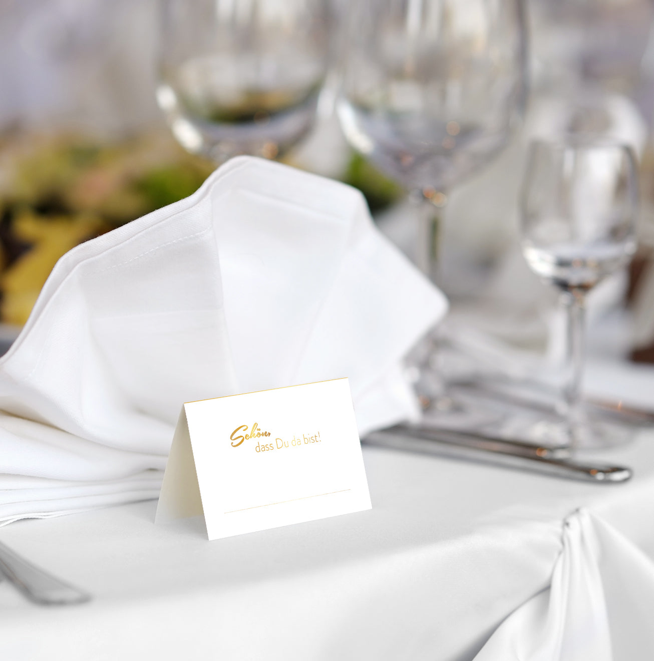 50 Premium-Tischkarten Platzkarten Namenskarten Namensschilder Hochzeit Feier Merz Designkarten