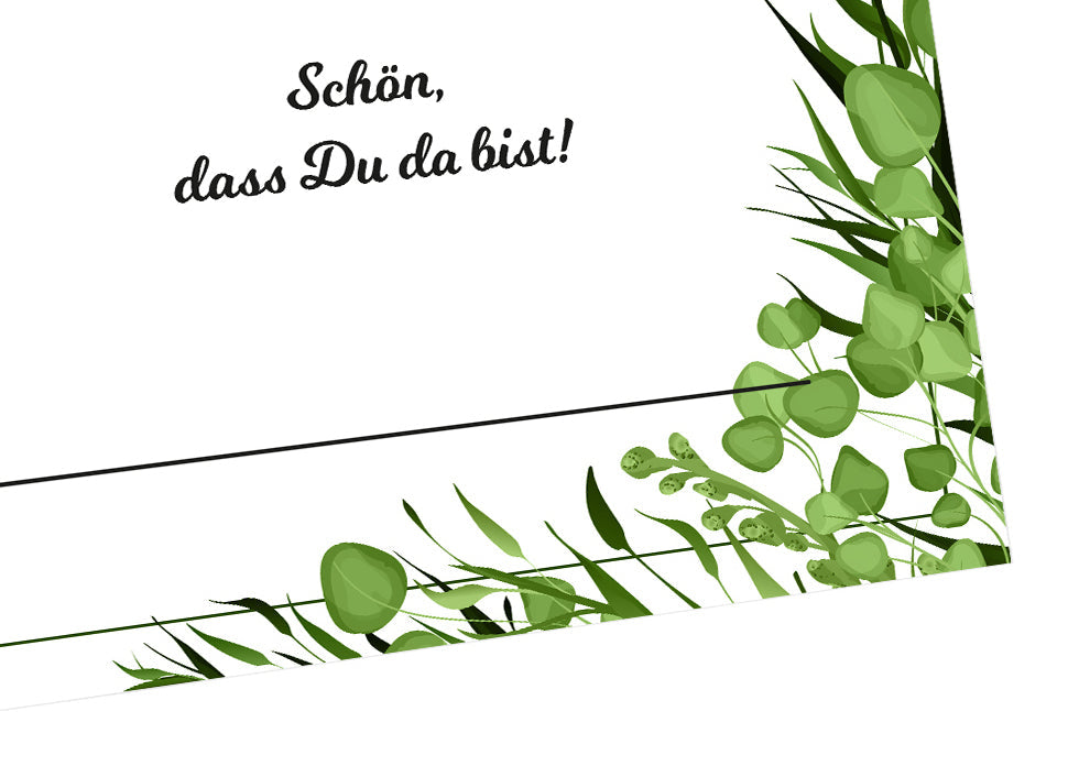 50 Premium-Tischkarten Platzkarten Namenskarten Namensschilder Hochzeit Feier Merz Designkarten