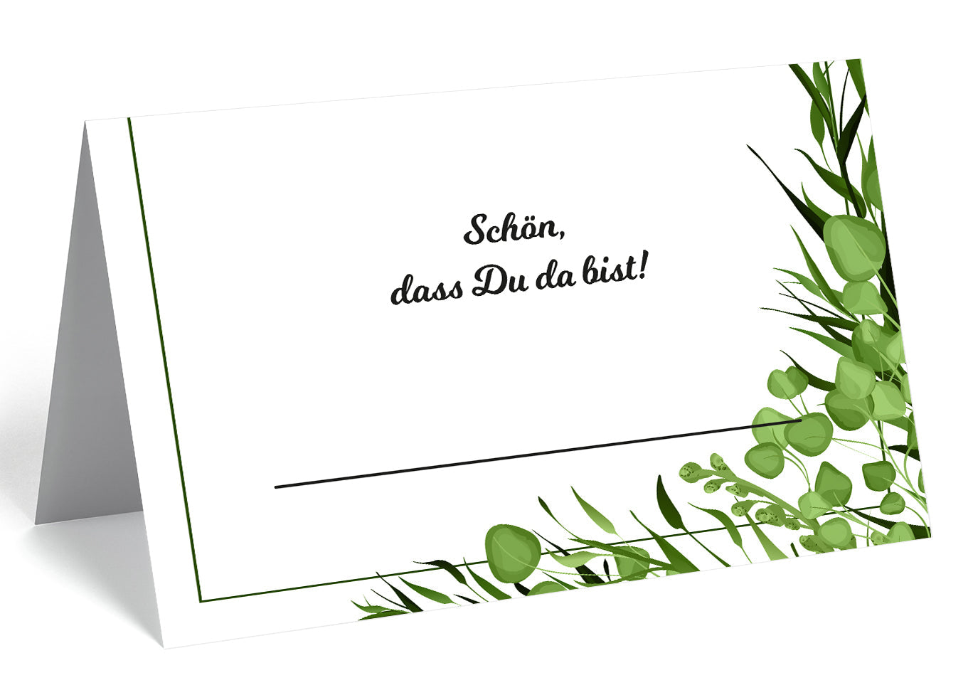 50 Premium-Tischkarten Platzkarten Namenskarten Namensschilder Hochzeit Feier Merz Designkarten