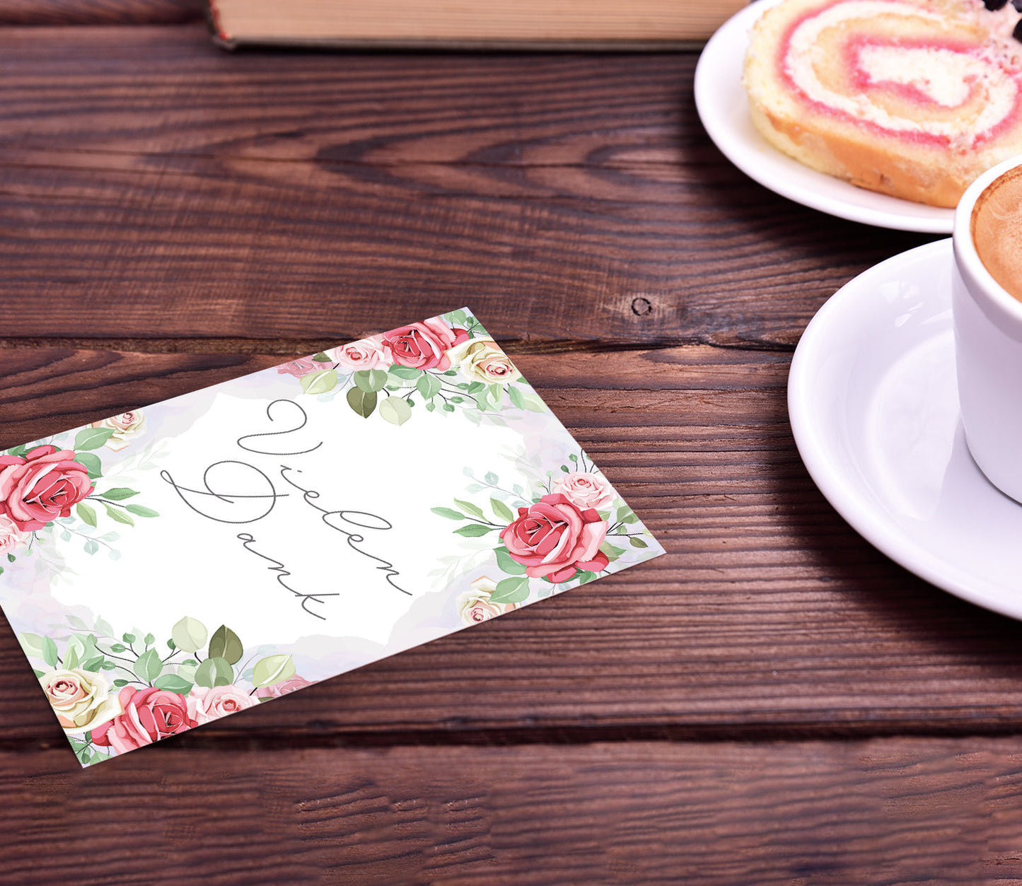 6 Stück Premium Dankeskarten (Klappkarten) mit Umschlägen, Danke Karten Geburt Merz Designkarten