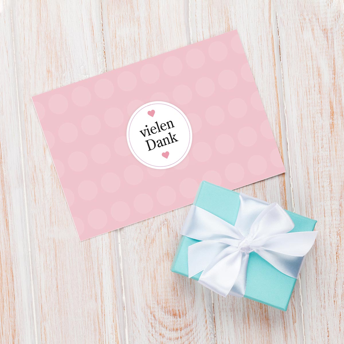 2 moderne Dankekarten 18x12cm mit Umschlag Handarbeit - Lieblingsladen