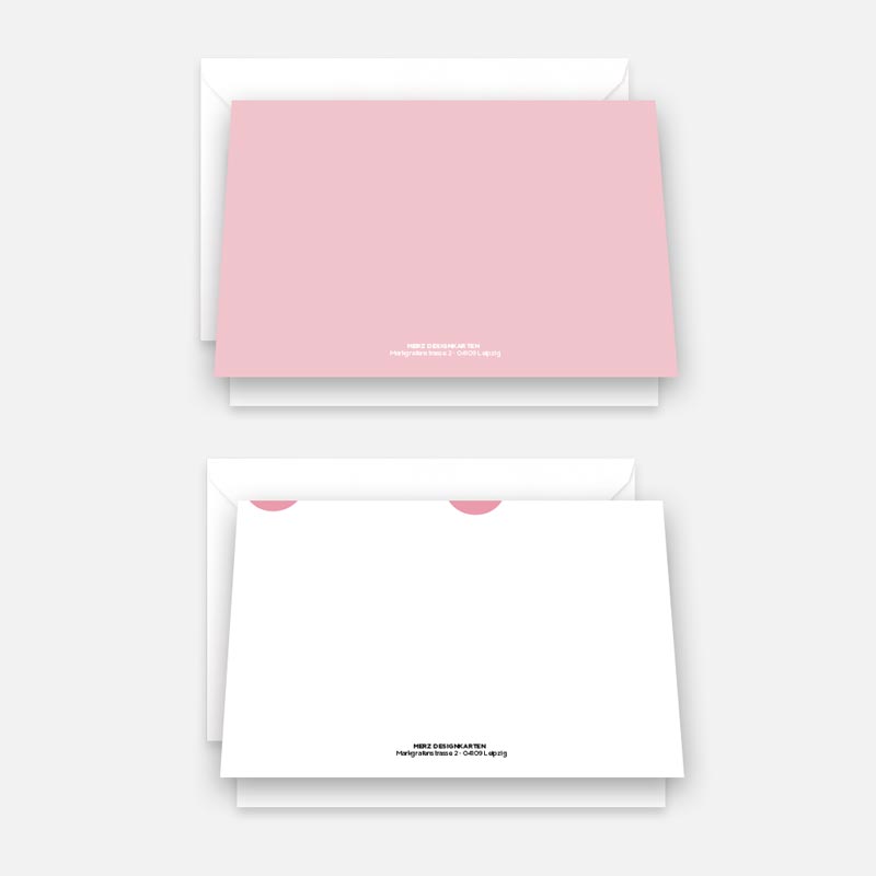 2 moderne Dankekarten 18x12cm mit Umschlag Handarbeit - Lieblingsladen