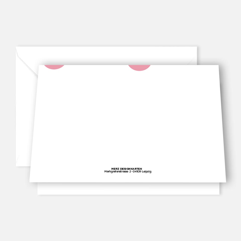 2 moderne Dankekarten 18x12cm mit Umschlag Handarbeit - Lieblingsladen