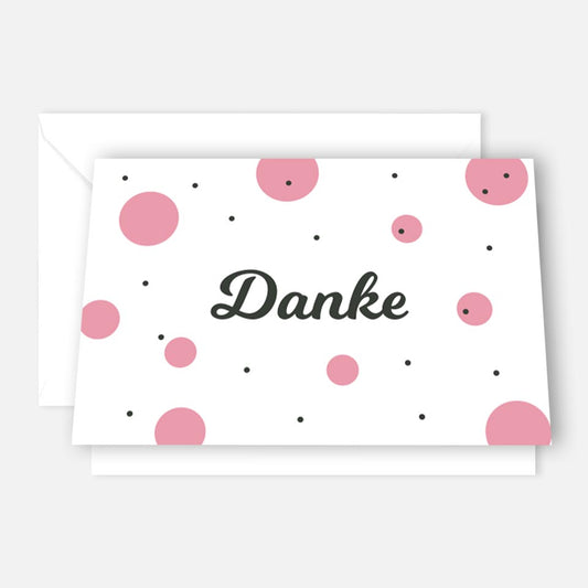 1  moderne Dankekarte 18x12cm mit Umschlag Handarbeit - Lieblingsladen