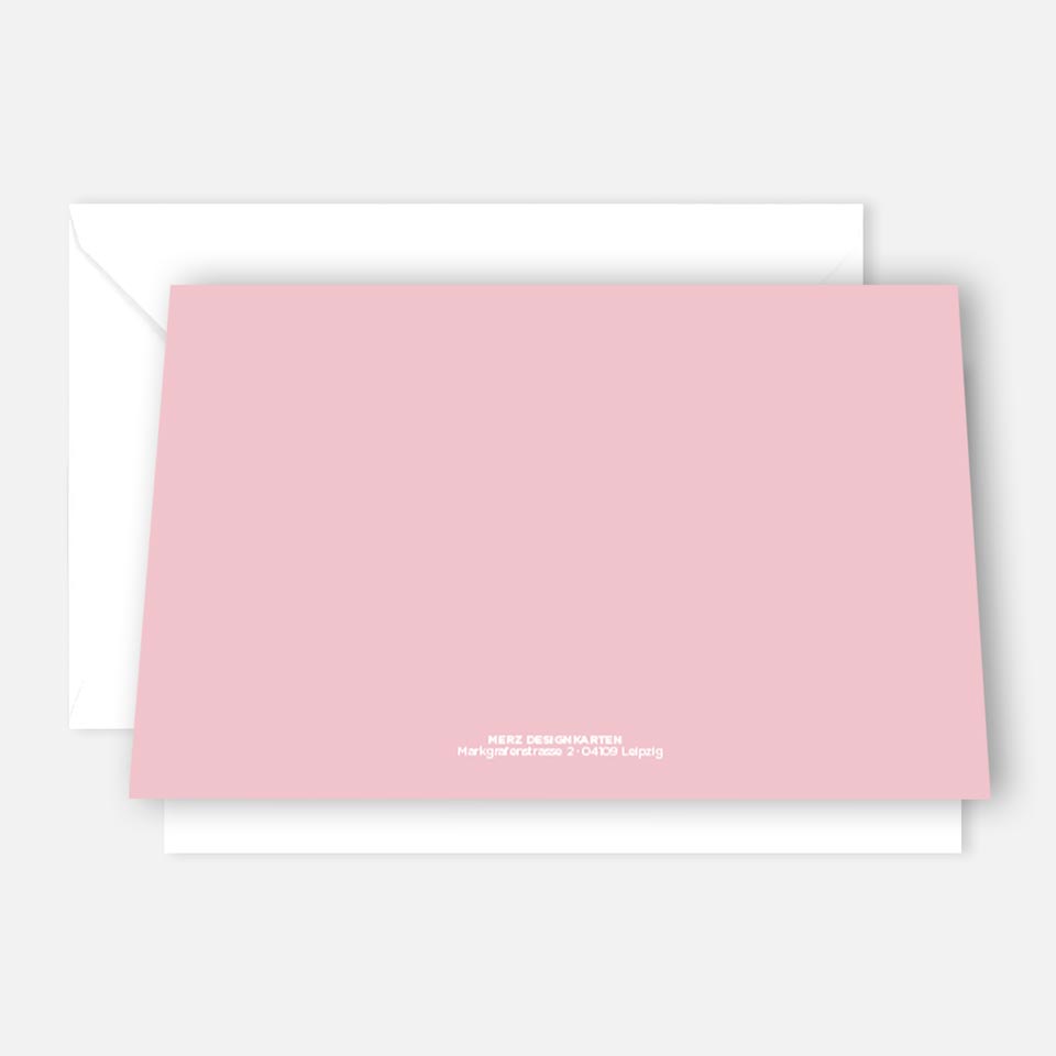 2 moderne Dankekarten 18x12cm mit Umschlag Handarbeit - Lieblingsladen