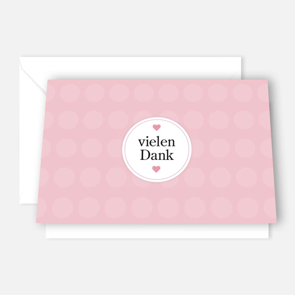 1  moderne Dankekarte 18x12cm mit Umschlag - Merz Designkarten