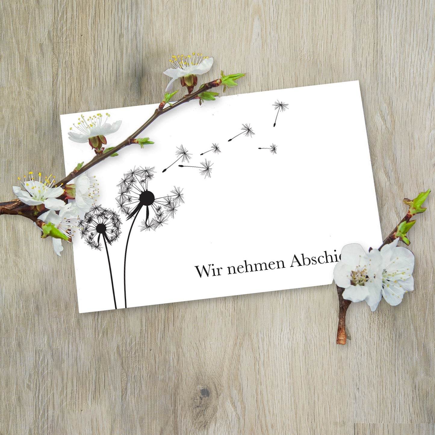 20er Set einfühlsame Trauerkarten " wir nehmen Abschied" Merz Designkarten