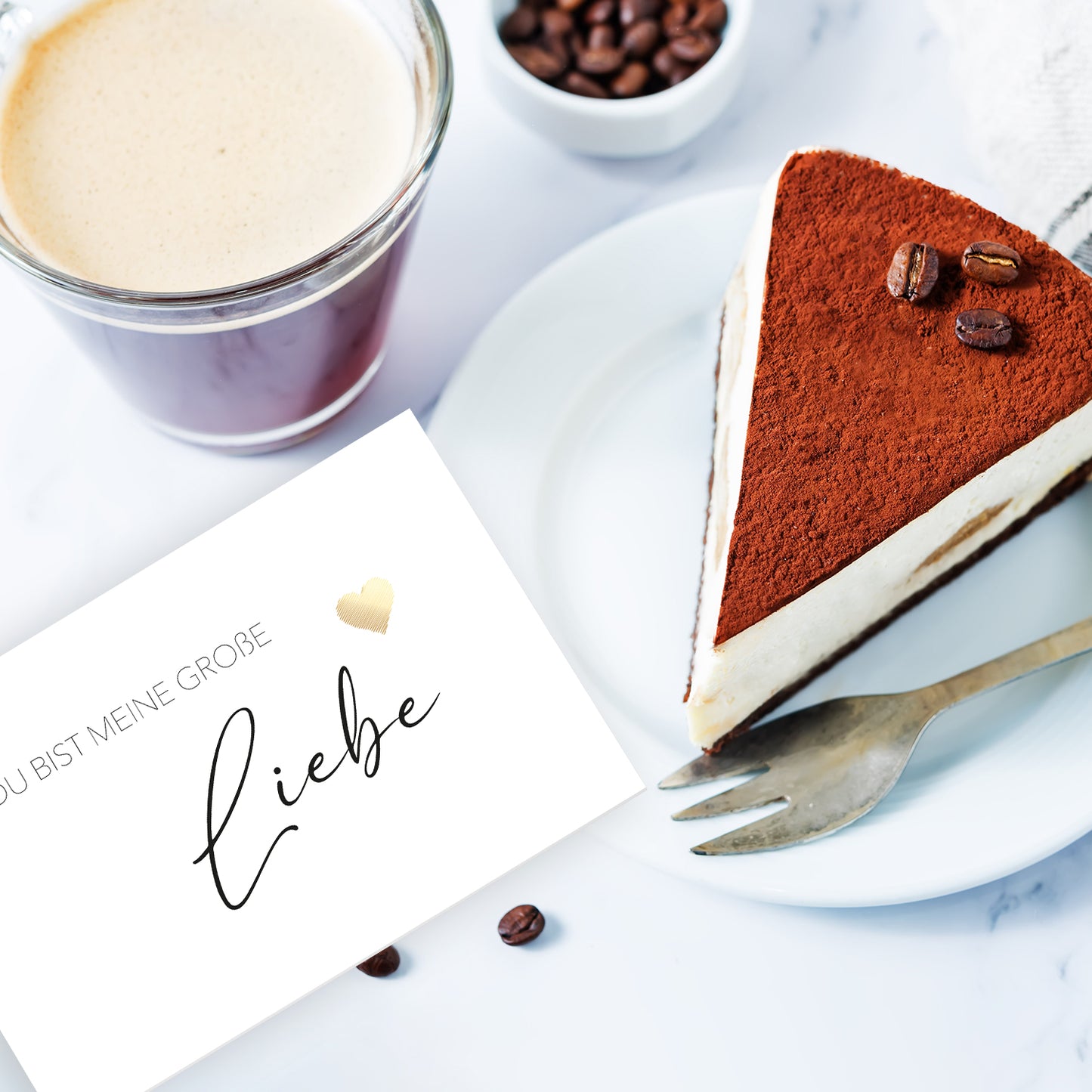 1 Premium Karte für die Liebe mit 1 Umschlag, Danke Karten Geburt