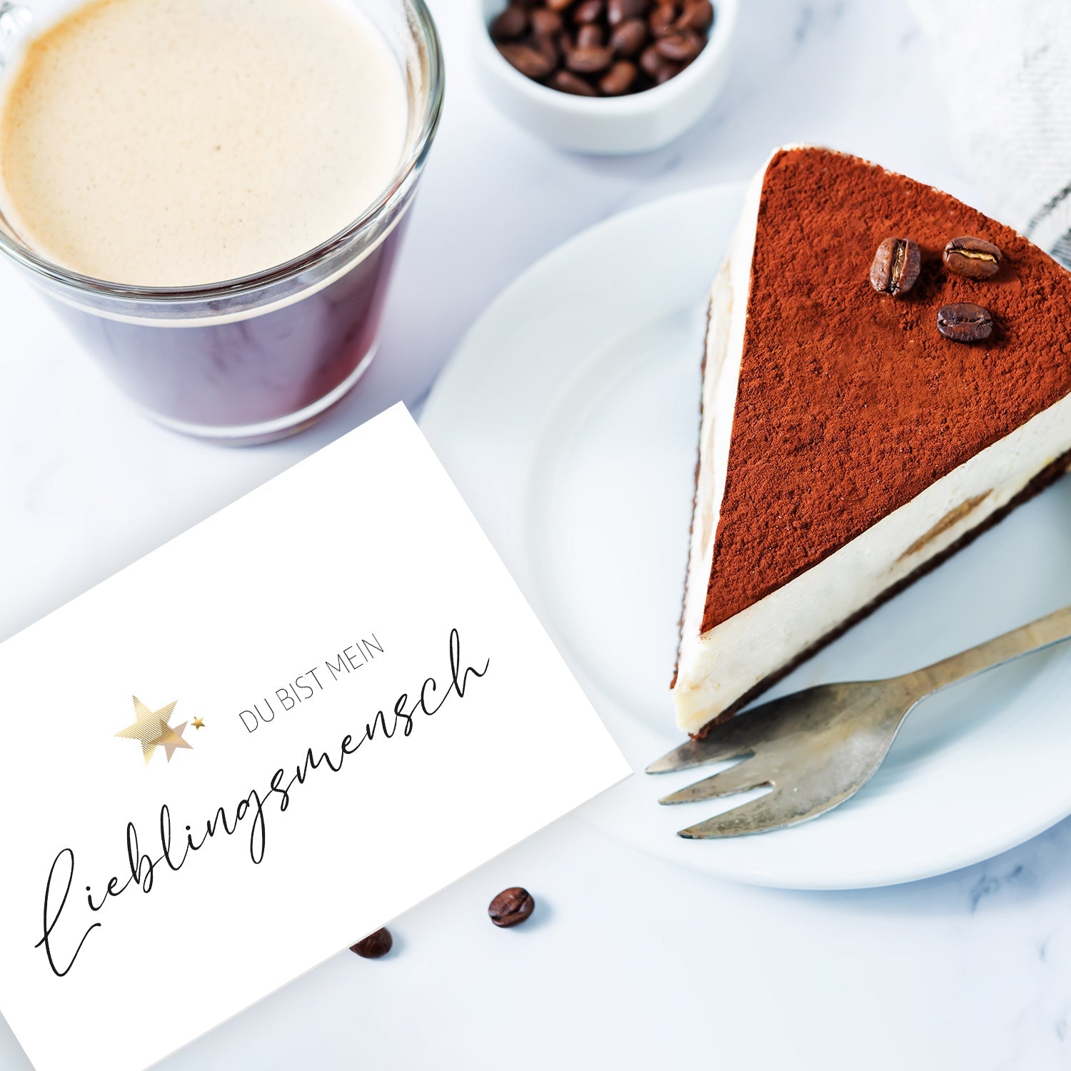 1Stück Premium Dankeskarten (Klappkarten) mit 1 Umschlag, Danke Karten Geburt Merz Designkarten