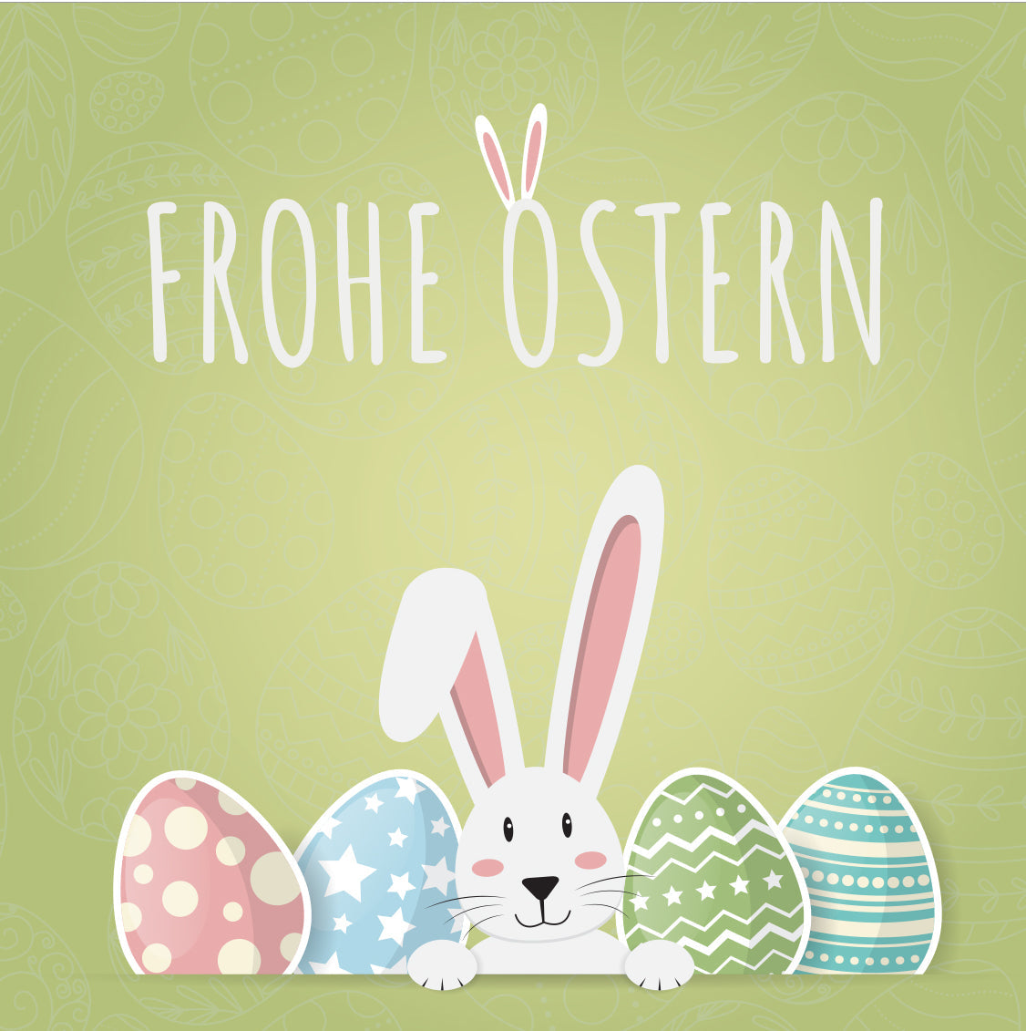 4 Premium Osterkarten Grußkarten Ostern Klappkarten mit Umschlag 14,8x14,8cm Merz Designkarten