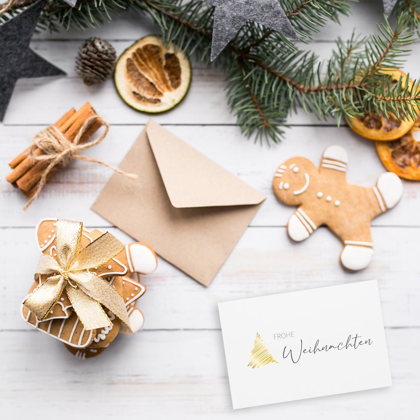 6 Premium Weihnachtskarten Weihnachten merry christmas 10,5x14,8cm Klappkarten +6 Kuverts Merz Designkarten