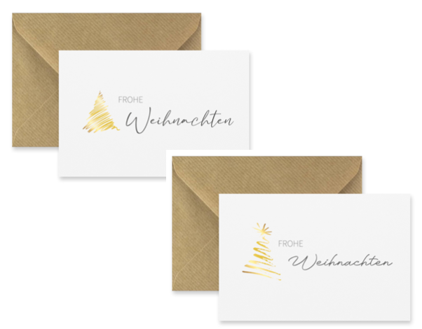 20 edle Grußkarten für viele Anlässe, Weihnachtskarten, Geburtstage etc...10,5x14,8cm Klappkarten +20 Kuvert Merz Designkarten