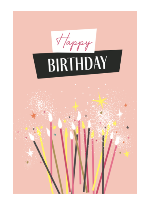 1 Premium Geburtstagskarten happy birthday 18x12cm + 4 Kuverts Geburtstag Karten Handarbeit - Lieblingsladen