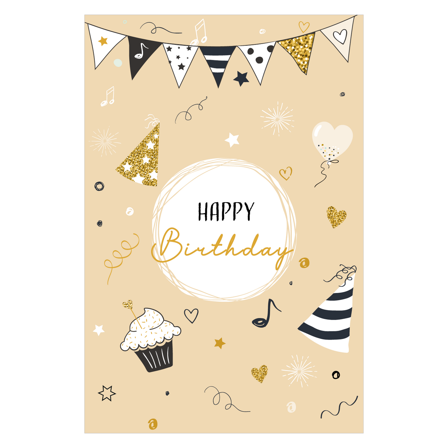 6 Premium Geburtstagskarten Happy Birthday 18x12cm + 6 Kuverts Geburtstag Karten Handarbeit - Lieblingsladen