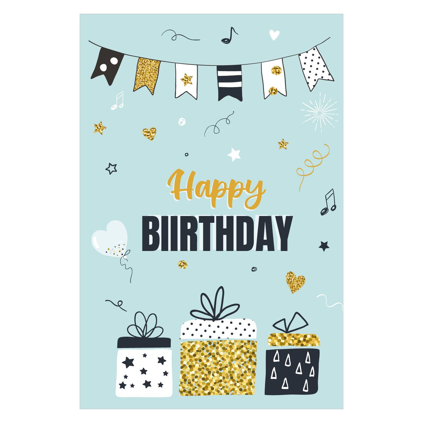6 Premium Geburtstagskarten Happy Birthday 18x12cm + 6 Kuverts Geburtstag Karten Handarbeit - Lieblingsladen
