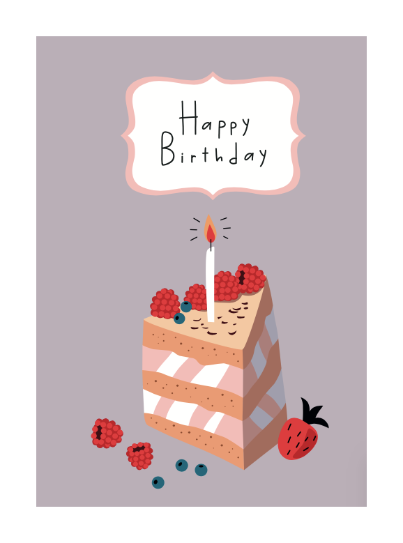 1 Premium Geburtstagskarte Happy Birthday 18x12cm mit Umschlag Handarbeit - Lieblingsladen