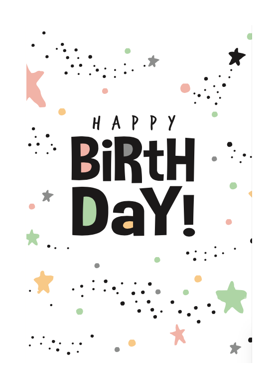 1 Premium Geburtstagskarte Happy Birthday 18x12cm mit Umschlag Handarbeit - Lieblingsladen