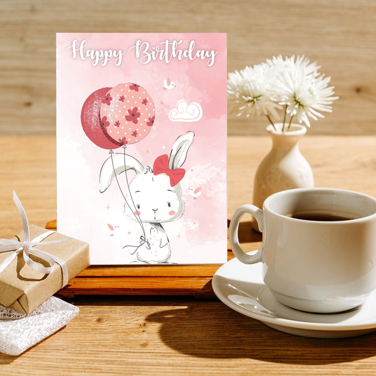 1 edle Geburtstagskarte Happy Birthday Klappkarte 18x12cm mit 1 weißen Umschlag Merz Designkarten