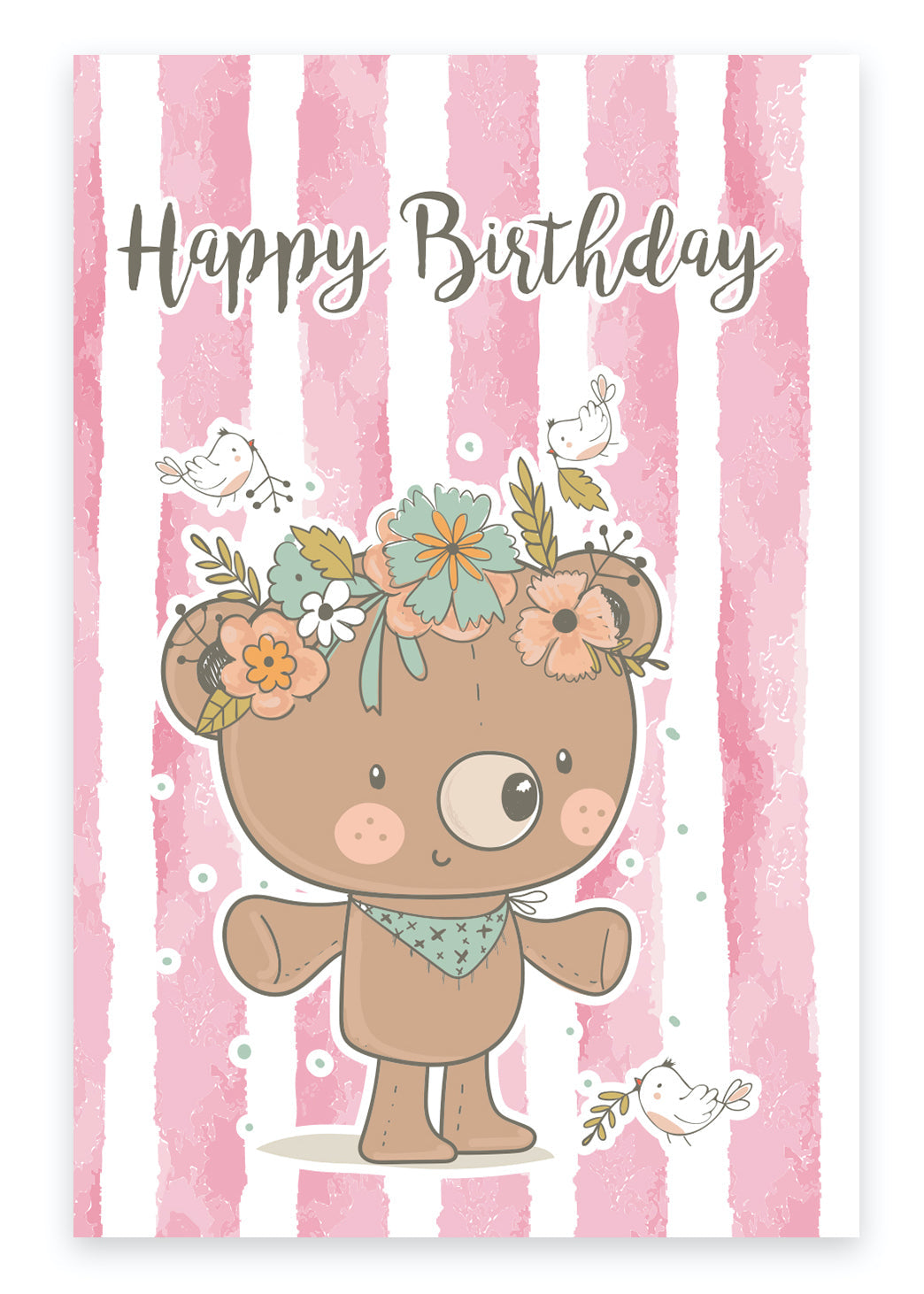 1 edle Geburtstagskarte Happy Birthday Klappkarte 18x12cm mit 1 weißen Umschlag Merz Designkarten