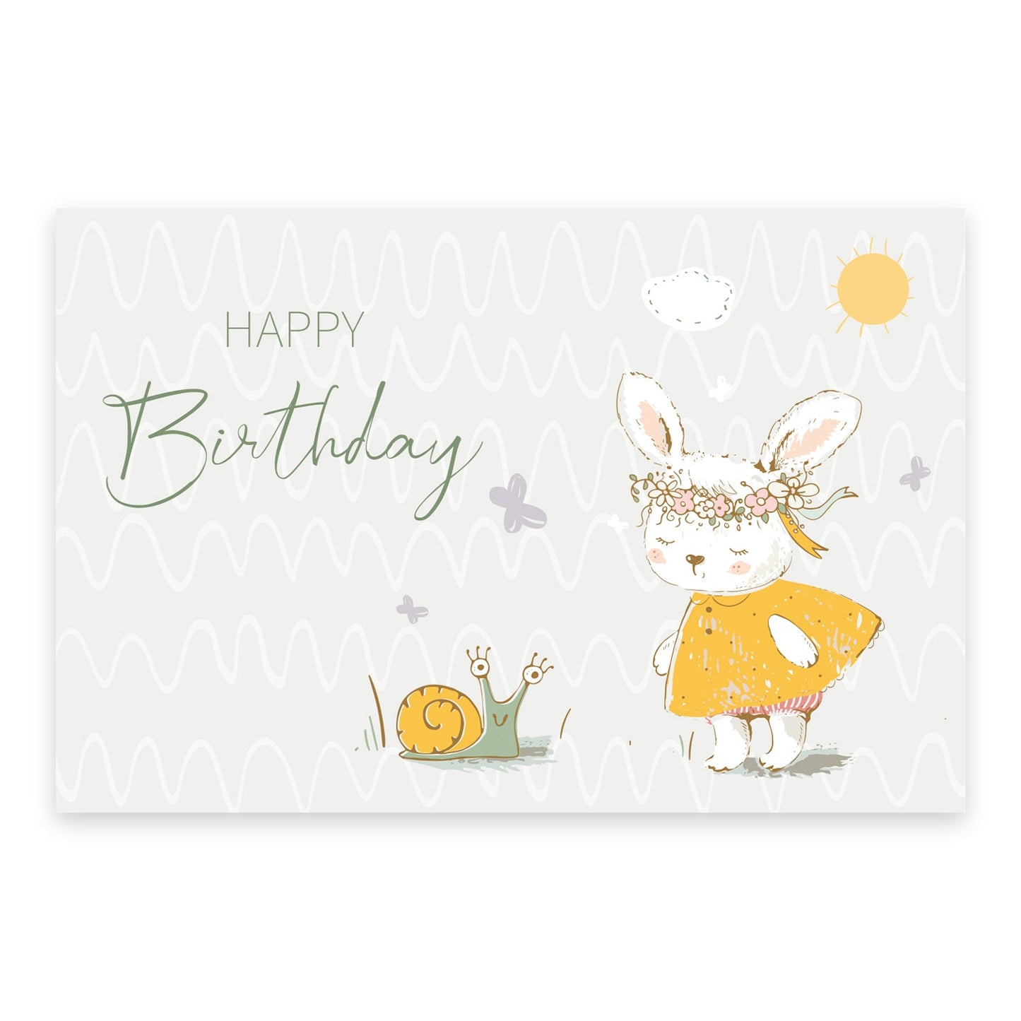 1 edle Geburtstagskarte Happy Birthday Klappkarte 18x12cm mit 1 weißen Umschlag Merz Designkarten