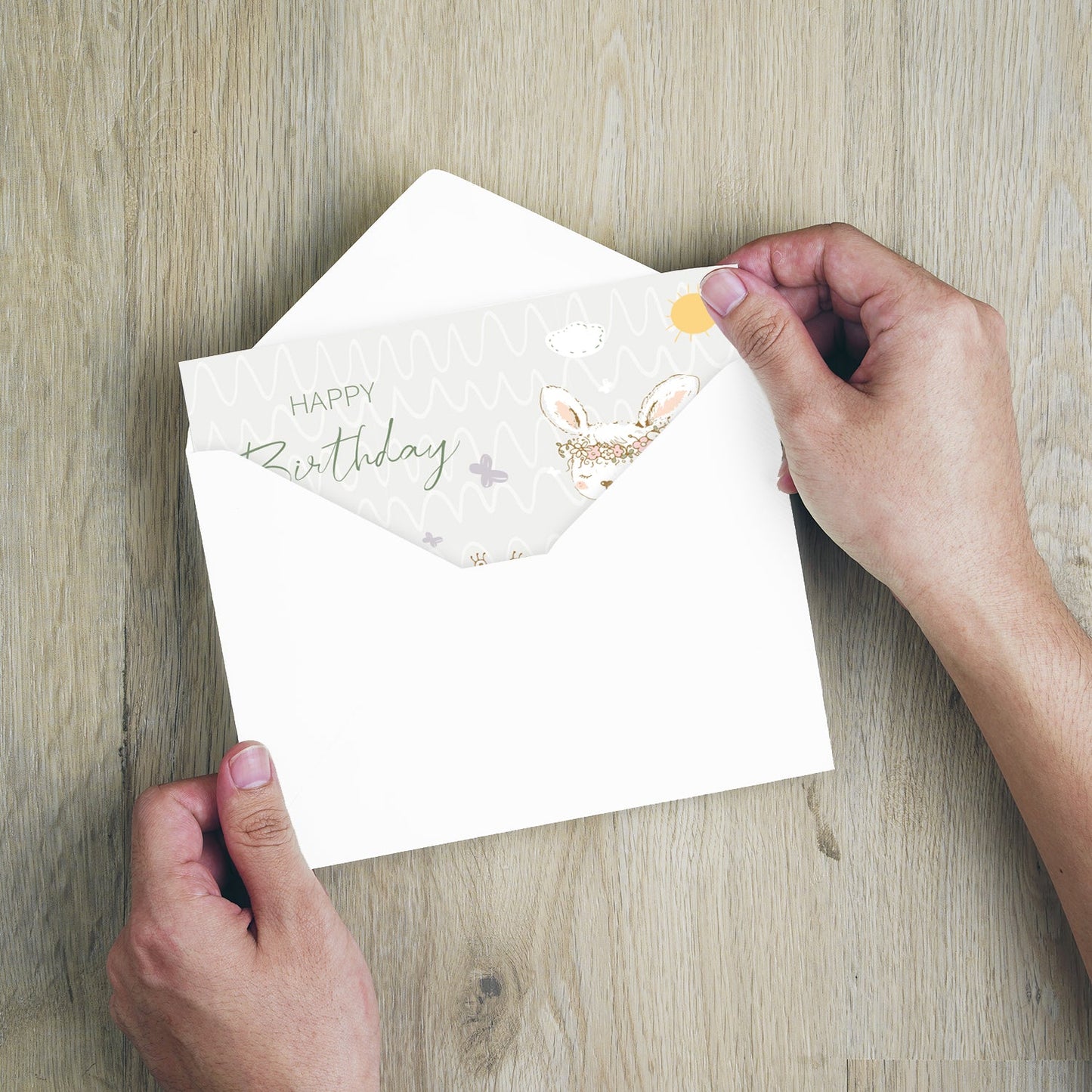1 edle Geburtstagskarte Happy Birthday Klappkarte 18x12cm mit 1 weißen Umschlag Merz Designkarten