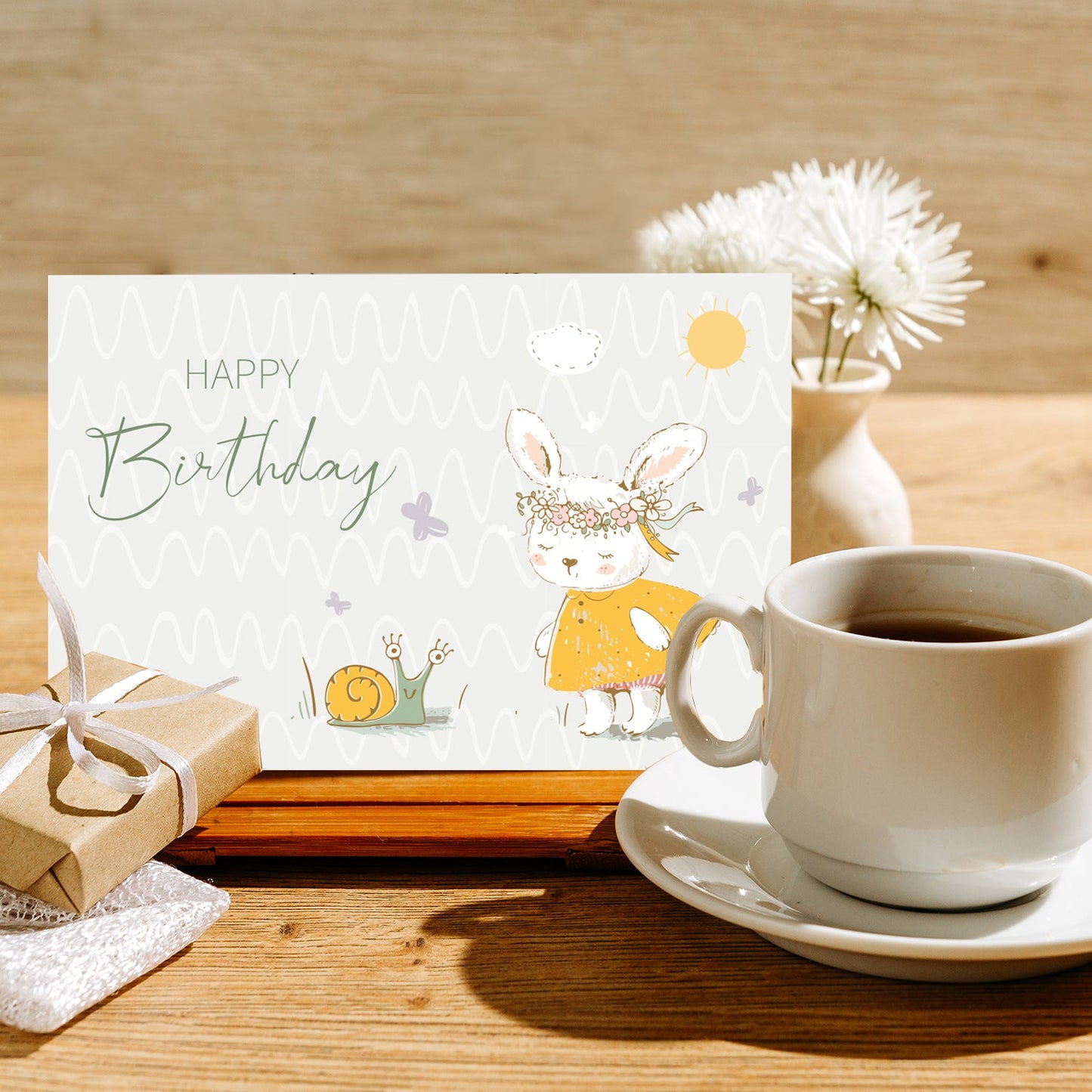 1 edle Geburtstagskarte Happy Birthday Klappkarte 18x12cm mit 1 weißen Umschlag Merz Designkarten