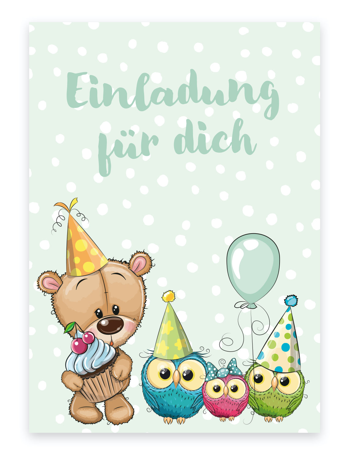 12 Einladungskarten Kindergeburtstag Teddy Postkarten 10,5x14,8cm + 12 Umschläge Merz Designkarten