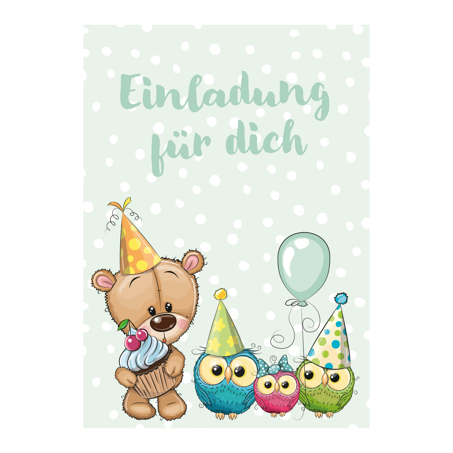 12 Einladungskarten Kindergeburtstag Teddy Postkarten 10,5x14,8cm + 12 Umschläge Merz Designkarten