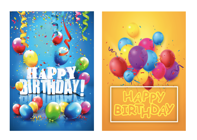 2 Premium Geburtstagskarte Happy Birthday 18x12cm mit Umschlag