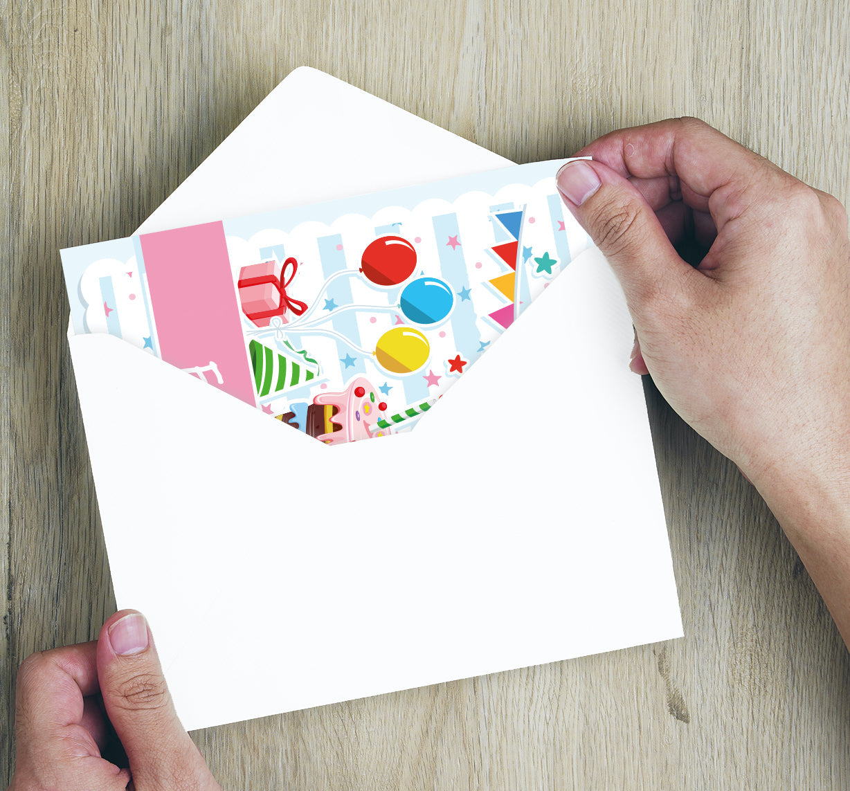 12 Einladungskarten Kindergeburtstag Torte Postkarten 14,8x14,8cm + 12 Umschläge Merz Designkarten