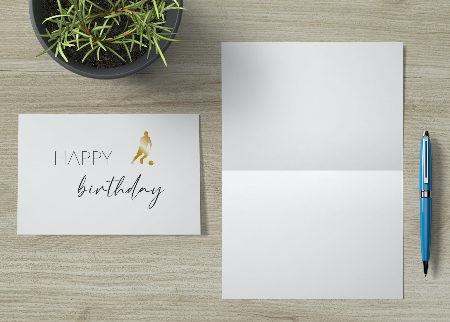 1 Geburtstagskarte für Fußballer 10,5x14,8cm happy birthday mit 1 Naturumschlag Merz Designkarten