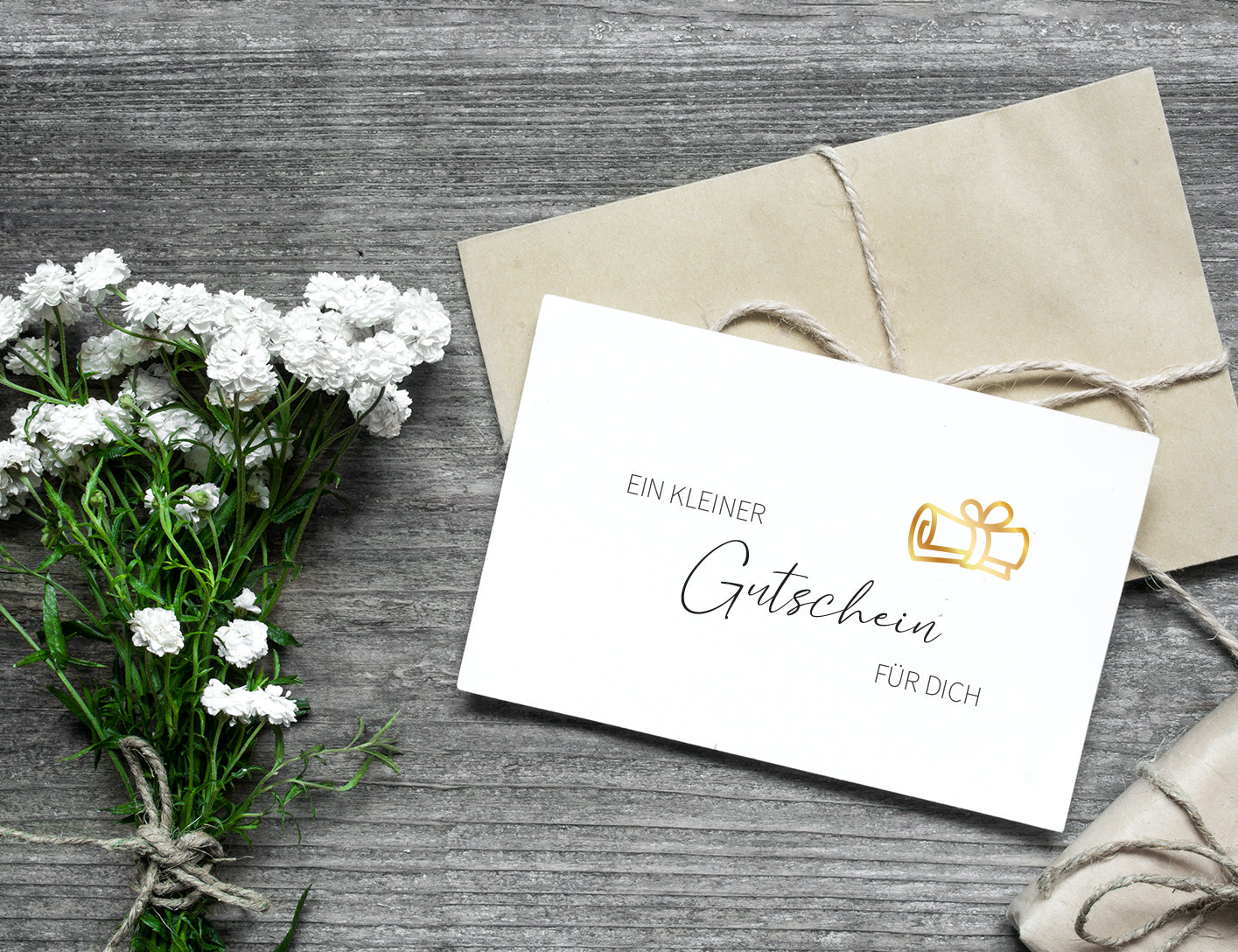 1 Gutscheinkarte Klappkarte 10,5x14,8cm Geschenkgutschein Premiumpapier + Kuvert Merz Designkarten