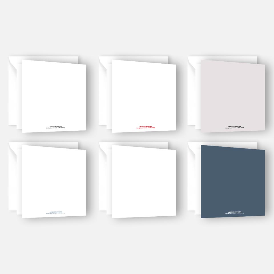 6 Weihnachtskarten Grußkarten für Weihnachten Klappkarten mit 6 Kuverts Merz Designkarten