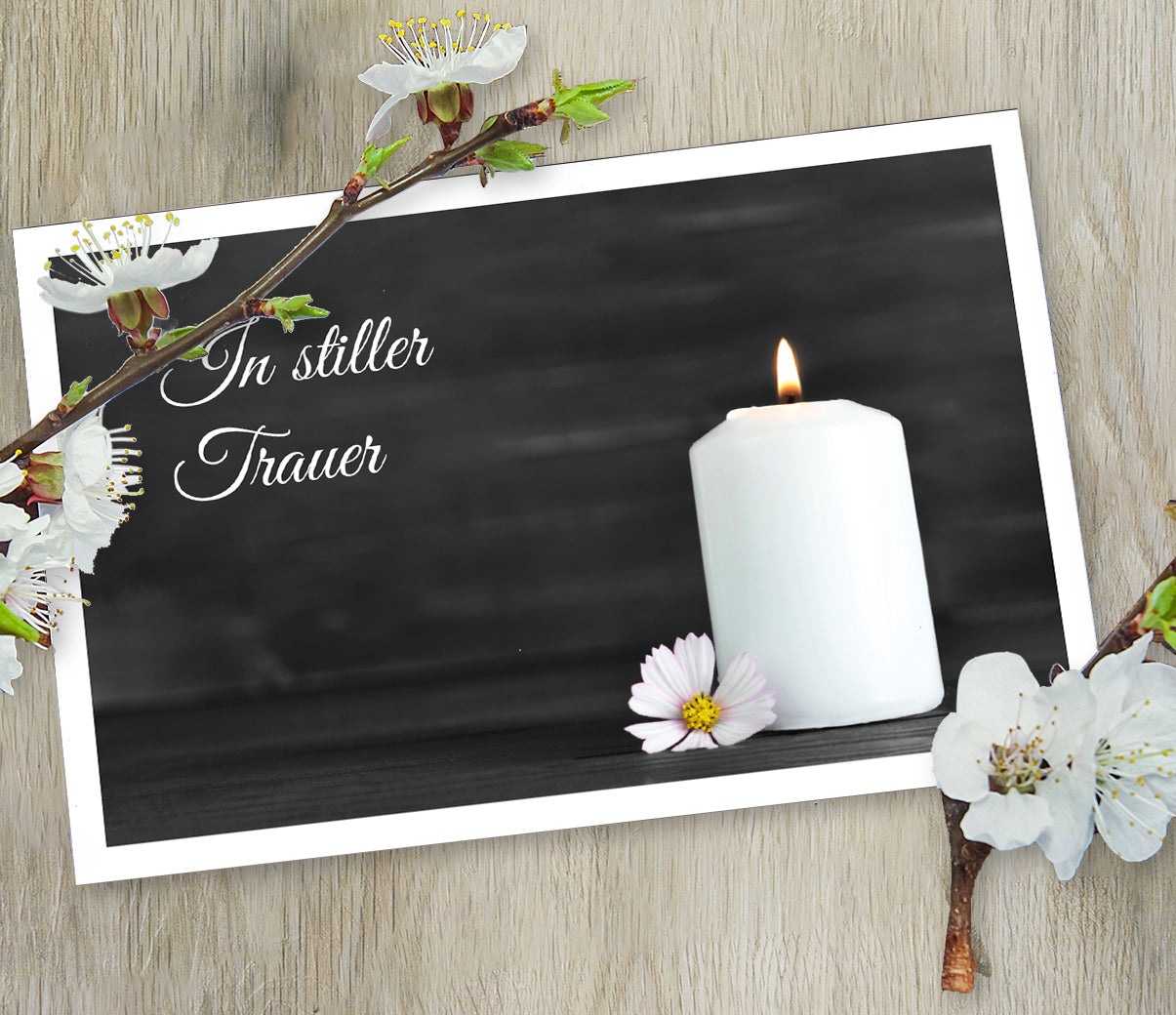 30 Trauerkarten Danksagung Klappkarten mit 30 Umschläge, Set -Beerdigung Danke - Merz Designkarten