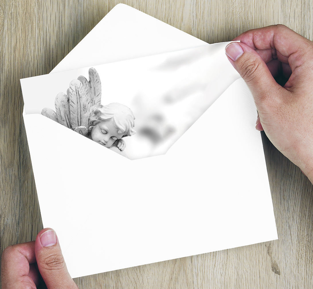 30 Trauerkarten Danksagung Klappkarten mit 30 Umschläge, Set -Beerdigung Danke - Merz Designkarten