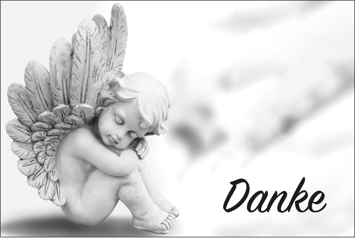 30 Trauerkarten Danksagung Klappkarten mit 30 Umschläge, Set -Beerdigung Danke - Merz Designkarten