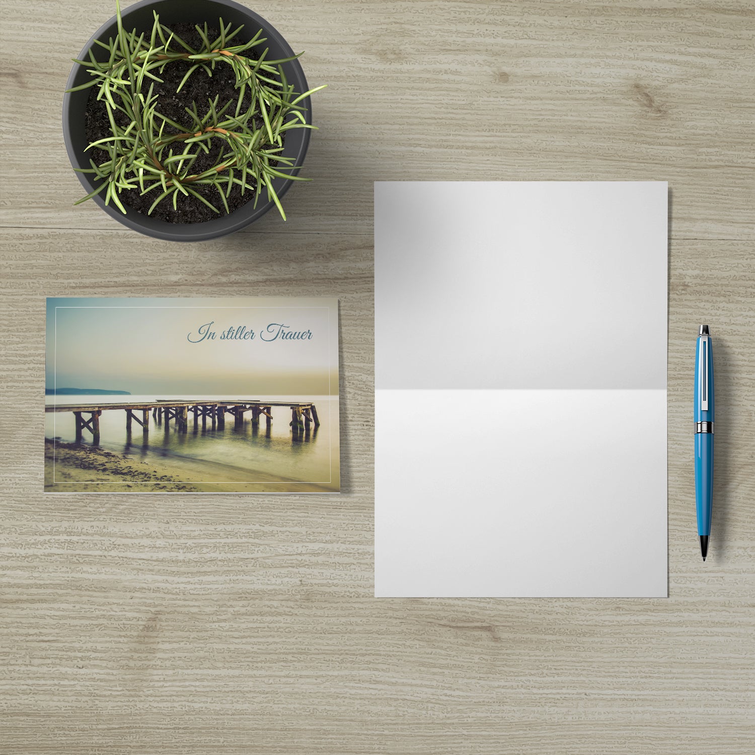 15 einfühlsame Trauerkarten Beileidskarten Klappkarten mit Briefumschlag Spruch - Merz Designkarten