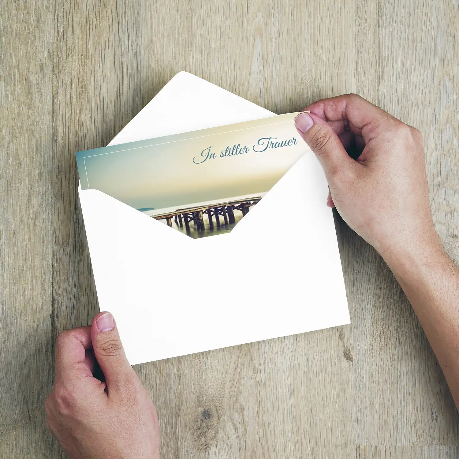 15 einfühlsame Trauerkarten Beileidskarten Klappkarten mit Briefumschlag Spruch - Merz Designkarten