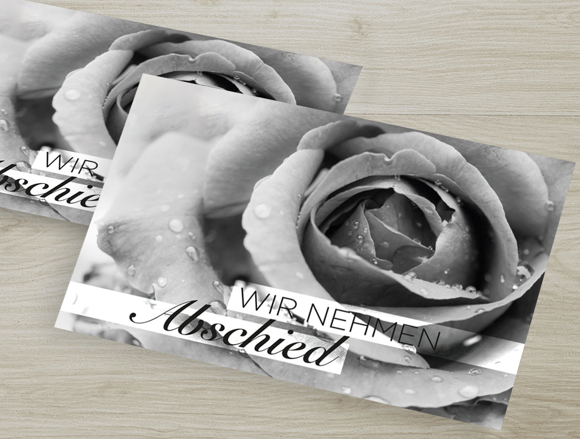 20 Trauerkarten Abschied Trauer Klappkarten mit 20 Umschläge Set Beerdigung Merz Designkarten